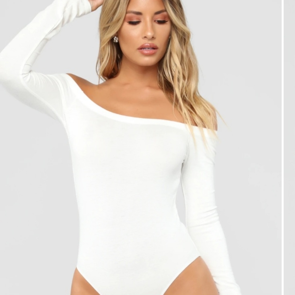 White Off The Shoulder Bodysuit